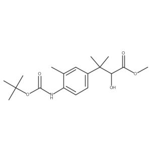 Methyl 3-(4-{[(tert-butoxy)carbonyl]amino}-3-methylphenyl)-2-hydroxy-3-methylbutanoate Structure