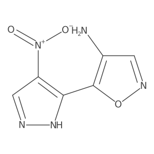 5-(4-nitro-1H-pyrazol-3-yl)-1,2-oxazol-4-amine结构式