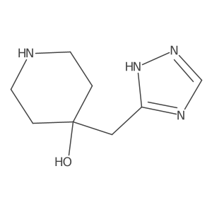 4-[(1H-1,2,4-triazol-3-yl)methyl]piperidin-4-ol Structure