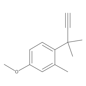 4-Methoxy-2-methyl-1-(2-methylbut-3-yn-2-yl)benzene Structure