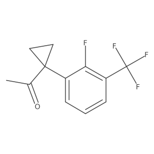 1-{1-[2-Fluoro-3-(trifluoromethyl)phenyl]cyclopropyl}ethan-1-one结构式
