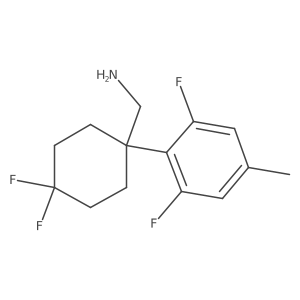 [1-(2,6-Difluoro-4-methylphenyl)-4,4-difluorocyclohexyl]methanamine结构式