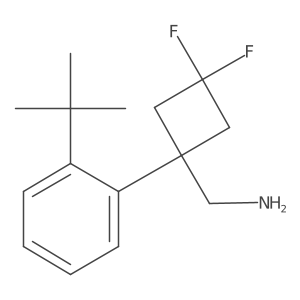 [1-(2-Tert-butylphenyl)-3,3-difluorocyclobutyl]methanamine Structure