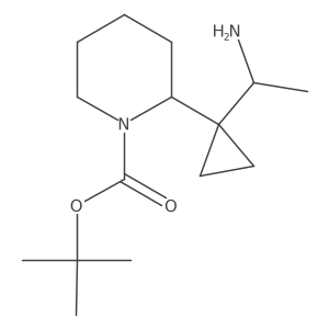 Tert-butyl 2-[1-(1-aminoethyl)cyclopropyl]piperidine-1-carboxylate Structure