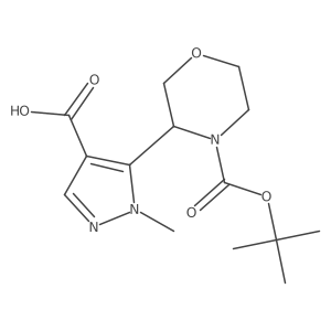 5-{4-[(tert-butoxy)carbonyl]morpholin-3-yl}-1-methyl-1H-pyrazole-4-carboxylic acid Structure