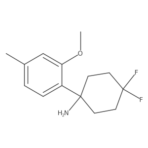 4,4-Difluoro-1-(2-methoxy-4-methylphenyl)cyclohexan-1-amine Structure