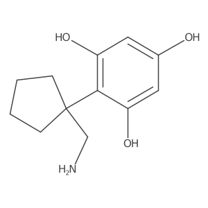 2-[1-(Aminomethyl)cyclopentyl]benzene-1,3,5-triol结构式