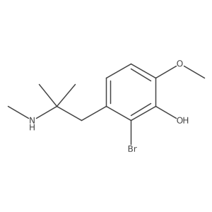 2-Bromo-6-methoxy-3-[2-methyl-2-(methylamino)propyl]phenol Structure