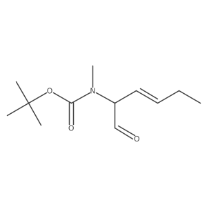 tert-butyl N-methyl-N-(1-oxohex-3-en-2-yl)carbamate结构式