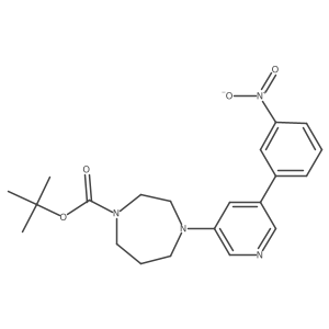 1-[5-(3-Nitrophenyl)-pyridin-3-yl]-4-tert-butoxycarbonylhomopiperazine Structure