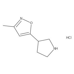3-Methyl-5-pyrrolidin-3-yl-1,2-oxazole;hydrochloride Structure