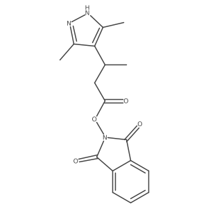1,3-dioxo-2,3-dihydro-1H-isoindol-2-yl 3-(3,5-dimethyl-1H-pyrazol-4-yl)butanoate结构式