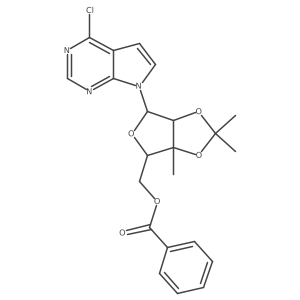 ((3aR,4R,6R,6aR)-6-(4-Chloro-7H-pyrrolo[2,3-d]pyrimidin-7-yl)-2,2,3a-trimethyltetrahydrofuro[3,4-d][1,3]dioxol-4-yl)methyl benzoate Structure