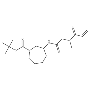 Tert-butyl (3S)-3-[[2-[methyl(prop-2-enoyl)amino]acetyl]amino]azepane-1-carboxylate Structure