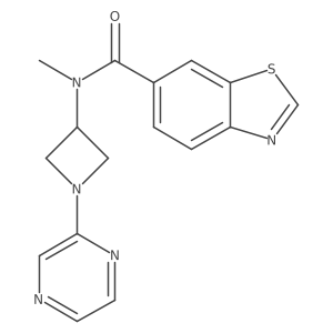 N-methyl-N-[1-(pyrazin-2-yl)azetidin-3-yl]-1,3-benzothiazole-6-carboxamide Structure