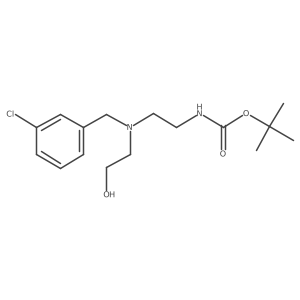 tert-butyl N-(2-{[(3-chlorophenyl)methyl](2-hydroxyethyl)amino}ethyl)carbamate结构式