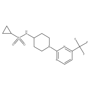N-[1-[4-(Trifluoromethyl)pyrimidin-2-yl]piperidin-4-yl]cyclopropanesulfonamide Structure