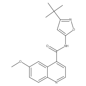 N-(3-tert-butyl-1,2-oxazol-5-yl)-6-methoxyquinoline-4-carboxamide Structure