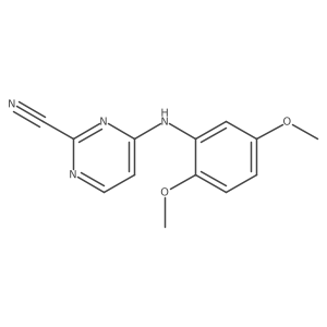 4-[(2,5-Dimethoxyphenyl)amino]pyrimidine-2-carbonitrile结构式