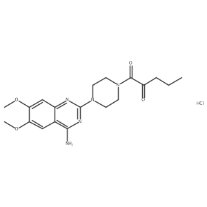 1-[4-(4-Amino-6,7-dimethoxyquinazolin-2-yl)piperazin-1-yl]pentane-1,2-dione hydrochloride结构式
