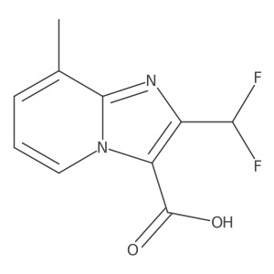 2-(Difluoromethyl)-8-methylimidazo[1,2-a]pyridine-3-carboxylic acid结构式