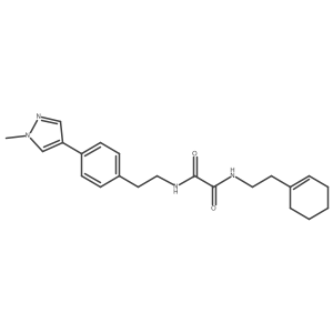 N'-[2-(cyclohex-1-en-1-yl)ethyl]-N-{2-[4-(1-methyl-1H-pyrazol-4-yl)phenyl]ethyl}ethanediamide结构式