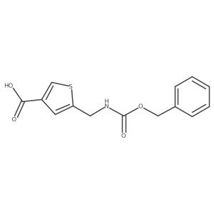 5-({[(Benzyloxy)carbonyl]amino}methyl)thiophene-3-carboxylic acid结构式