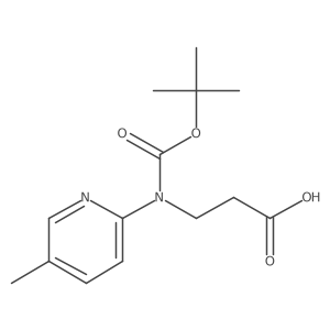 3-{[(Tert-butoxy)carbonyl](5-methylpyridin-2-yl)amino}propanoic acid结构式