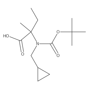 2-{[(Tert-butoxy)carbonyl](cyclopropylmethyl)amino}-2-methylbutanoic acid结构式