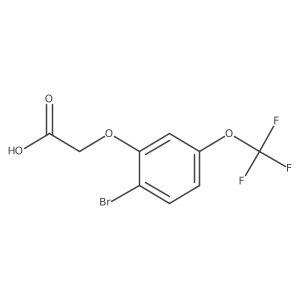 2-[2-Bromo-5-(trifluoromethoxy)phenoxy]acetic acid Structure
