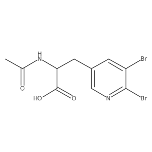 3-(5,6-Dibromopyridin-3-yl)-2-acetamidopropanoic acid Structure