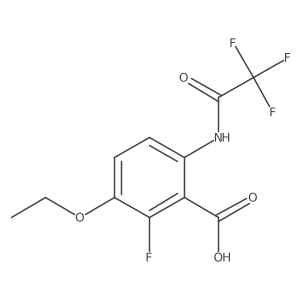 3-Ethoxy-2-fluoro-6-(2,2,2-trifluoroacetamido)benzoic acid结构式