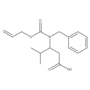 3-{Benzyl[(prop-2-en-1-yloxy)carbonyl]amino}-4-methylpentanoic acid结构式