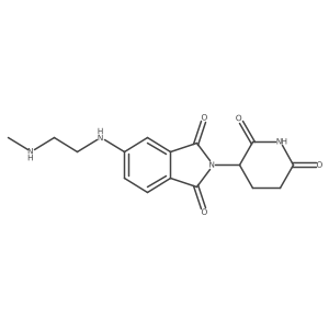 2-(2,6-Dioxo-3-piperidyl)-5-[2-(methylamino)ethylamino]isoindoline-1,3-dione结构式