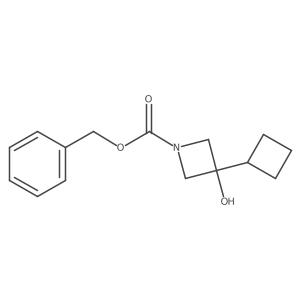 Benzyl 3-cyclobutyl-3-hydroxyazetidine-1-carboxylate结构式