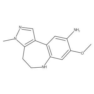 8-Methoxy-3-methyl-3,4,5,6-tetrahydrobenzo[b]pyrazolo[4,3-d]azepin-9-amine Structure