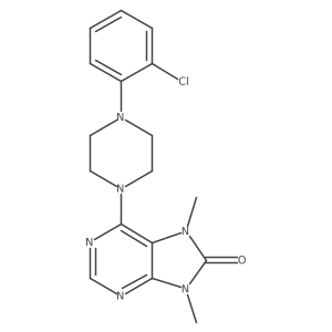 6-[4-(2-chlorophenyl)piperazin-1-yl]-7,9-dimethyl-8,9-dihydro-7H-purin-8-one结构式