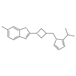 6-methyl-2-(3-{[2-(propan-2-yl)-1H-imidazol-1-yl]methyl}azetidin-1-yl)-1,3-benzothiazole Structure