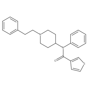 N-Phenyl-N-[1-(2-phenylethyl)piperidin-4-yl]thiophene-3-carboxamide Structure