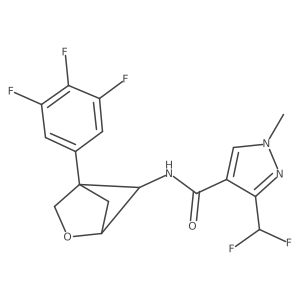 3-(difluoromethyl)-1-methyl-N-[4-(3,4,5-trifluorophenyl)-2-oxabicyclo[2.1.1]hexan-5-yl]-1H-pyrazole-4-carboxamide Structure