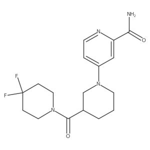 4-[3-(4,4-Difluoropiperidine-1-carbonyl)piperidin-1-yl]pyridine-2-carboxamide Structure