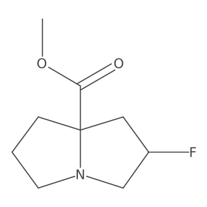 Methyl (2S,8S)-2-fluoro-1,2,3,5,6,7-hexahydropyrrolizine-8-carboxylate结构式