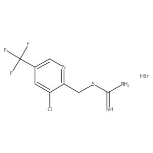 ({[3-Chloro-5-(trifluoromethyl)pyridin-2-yl]methyl}sulfanyl)methanimidamide hydrobromide结构式