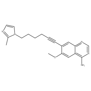4-Amino-6-methoxy-7-[6-(2-methylimidazol-1-yl)-1-hexynyl]quinazoline Structure