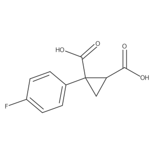 1-(4-Fluorophenyl)cyclopropane-1,2-dicarboxylic acid结构式