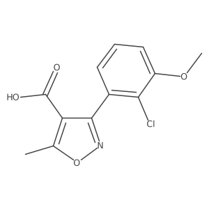 3-(2-Chloro-3-methoxyphenyl)-5-methylisoxazole-4-carboxylic acid结构式