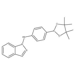 N-[4-(4,4,5,5-tetramethyl-1,3,2-dioxaborolan-2-yl)phenyl]indazol-1-amine Structure