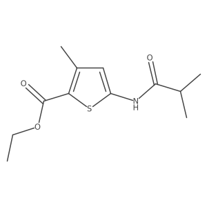 Ethyl 3-methyl-5-(2-methylpropanamido)thiophene-2-carboxylate结构式