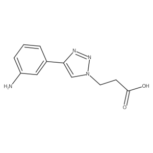 3-[4-(3-Aminophenyl)triazol-1-yl]propanoic acid Structure