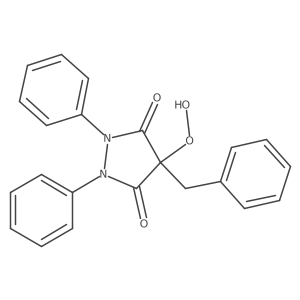 4-Benzyl-4-hydroperoxy-1,2-diphenylpyrazolidine-3,5-dione Structure